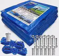 Capa para Piscina 6x3 Metros CK300 Micras Polietileno + Kit de Instalação - Proteção contra Sujeira, Poeira e Folhas