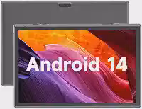 Tablet de 10 polegadas, Android, 14 tablets, computador tablet de 10 polegadas, 6 GB de RAM, 32 GB de ROM, expansão de 1 TB, câmeras duplas de 2 MP + 8 MP, WiFi-6 Bluetooth, 1280 x 800 IPS 10.1
