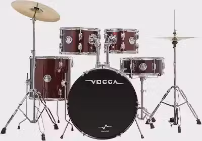 BATERIA ACÚSTICA VOGGA PULSE BUMBO 20' VPD220 WRD (WINE RED)