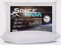 Z Pass Sleep Travesseiro Nasa Space Viscoelástico Médio Altura 12cm Visco D40 Premium Capa 100% algodão para fronhas 50x70cm - Branco