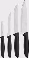 Tramontina JOGO FACAS INOX 4PC PLENUS PRE, Preto