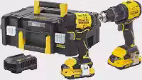 STANLEY Parafusadeira e Furadeira de Impacto 20V SBDI466D2T Bateria, Carregador e Maleta