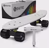 Skatro Skate Mini Cruiser. Placa de plástico estilo retrô de 56 x 15 cm vem completa
