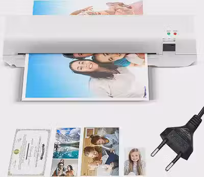 Plastificadora Térmica A4, Laminadora Profissional com Selagem 230mm, 280W, Compatível com Documentos A4/A5/A6, Velocidade 220mm/min, Branco