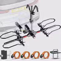 WELLUCK Suporte de bicicleta para carro, engate de 2 Ebike de 90 kg com pneu de até 12,7 cm, suporte de engate dobrável para caminhões RV SUV - Receptor de engate de 5 cm