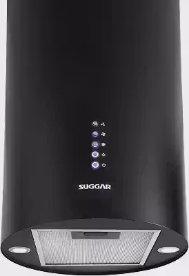 SUGGAR COIFA ILHA REDONDA QUARTZO 35 CM PRETA 220V TP3522PT