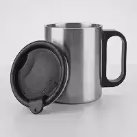 Caneca Térmica 180ml Copo Térmico para Café com Cabo e Tampa Plástica com Trava