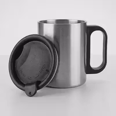 Caneca Térmica 180ml Copo Térmico para Café com Cabo e Tampa Plástica com Trava