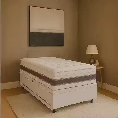Cama Box Baú Solteiro com Cama Auxiliar 188x88 Reforçada Cor Branco