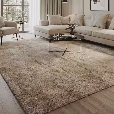 Tapete Peludo Felpudo 2,00 x 1,50m Antiderrapante para Sala Quarto Sofá Decoração Confortável Macio Shaggy Bege Moderno Tecido Aconchegante (Bege)