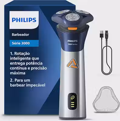 Philips Barbeador Elétrico Shaver Série 3000 Cabeças flexíveis 6D