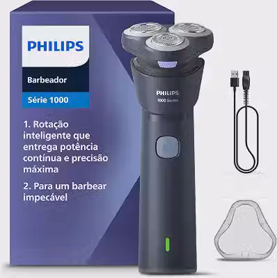 Philips Barbeador Elétrico Shaver Série 1000 com Cabeças Flutuantes 3D