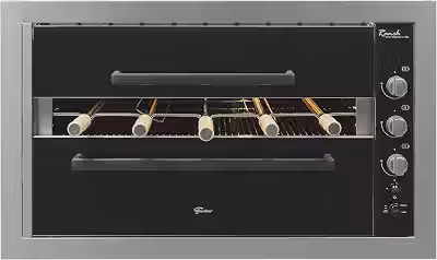 Fischer Churrasqueira de Embutir a Gás Ranch 5 Espetos Inox GLP Bivolt