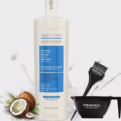 Progressiva Sem Formol Prohall Select One - Alisamento 100% Liso, Selagem Capilar Profissional, Brilho Espelhado, 1 Litro