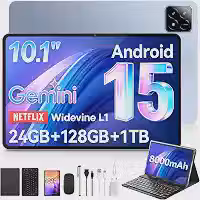 Tablet xixaomiro S11, 10,1 Polegadas Android 15, 12+12GB RAM, 128GB ROM, Tela IPS Full HD 1920x1200, Bateria 8000mAh, Wi-Fi 6, Bluetooth 5.0, Carregamento Rápido