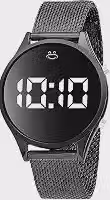 Orizom Relógio Feminino Maria Digital Aço Inox LED Silicone