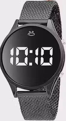 Orizom Relógio Feminino Maria Digital Aço Inox LED Silicone