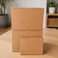 Caderno de Desenho Sketchbook Capa Dura em Kraft A5 A4 e A3