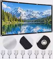 Tela de projeção 100 polegadas dobráve, HD/4K Nítida Sem Reflexos Tela de Projeção Portátil, Instalação Fácil e Rápida, Ideal para Ambientes Domésticos, Escritórios