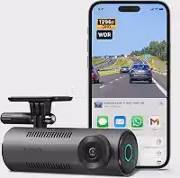 70mai Dash Cam M310, 1296P QHD, câmera inteligente WiFi integrada para carros, FOV grande angular de 130°, WDR, visão noturna, aplicativo móvel iOS/Android, gravação em loop, monitor de