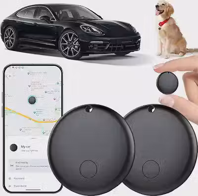 Rastreador Gps Android para Veículos, Dispositivo de Rastreamento Oculto para Veículos, Rastreador Veicular Sem Assinatura, Compatível com O Find My, Etiqueta Inteligente com Áudio