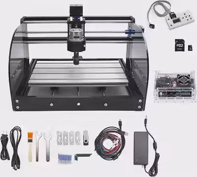 CNC 3018 Pro Max 3 eixos Desktop DIY Mini Madeira Router Kit PCB Gravador de Fresagem de PVC Máquina de entalhar GRBL Controle com controlador off-line Controle manual (3018 Pro Max com controlador offline)