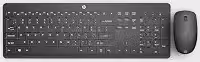 Combo de Teclado e Mouse Ergonômico Sem Fio HP 230 - com Dongle USB Wireless, Digitação Silenciosa, Design Elegante, Até 12 Meses de Bateria, Layout BR, Preto (18H24AA#AC4)
