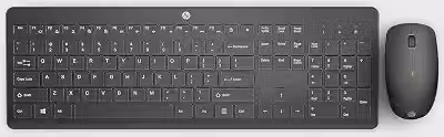 Combo de Teclado e Mouse Ergonômico Sem Fio HP 230 - com Dongle USB Wireless, Digitação Silenciosa, Design Elegante, Até 12 Meses de Bateria, Layout BR, Preto (18H24AA#AC4)