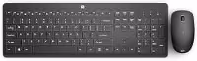 Combo de Teclado e Mouse Ergonômico Sem Fio HP 230 - com Dongle USB Wireless, Digitação Silenciosa, Design Elegante, Até 12 Meses de Bateria, Layout BR, Preto (18H24AA#AC4)