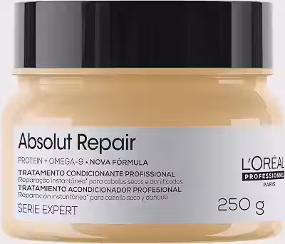 L'Oréal Professionnel Máscara Capilar Absolut Repair, Tratamento Capilar Proteico Para Nutrição Profunda, Hidrata, Repara Danos e Acrescenta Brilho, Para Cabelos Secos e Danificados