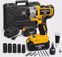 Chave de Impacto 48V Sem Fio Brushless 2 Baterias 4Ah Soquetes e Maleta