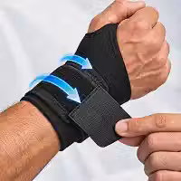 Munhequeira Ajustável para Pulso com Compressão e Estabilização, Suporte de Punho para Academia, Musculação, Crossfit, Esportes e Uso Diário, Tamanho Universal, Preta para Treinos e Atividades Fitness