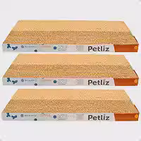 Kit 3 Arranhador Plano Papelão Ondulado Anti Estresse Brinquedo para Gato Afiador Unha