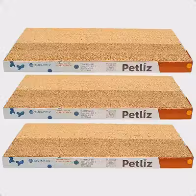 Kit 3 Arranhador Plano Papelão Ondulado Anti Estresse Brinquedo para Gato Afiador Unha
