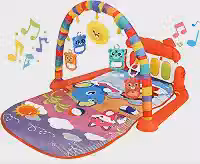 Tapete Ginásio De Atividades Play Piano Kidino Confortável Tapete de Atividades Bebe Com Piano Musical e Mobile Colorido (Vermelho)