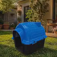 Casinha para Cachorro Furacão Pet N8 Iglu Plástica Resistente Desmontável Azul