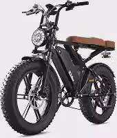 TST Bicicleta elétrica adulto 20' pneu 250 W bateria 48V 15A removível 25 km/h 60 km tempo de execução e-bike 7 velocidades com assento traseiro, suspensão, display LCD e aplicativo