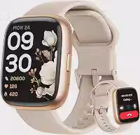 SmartWatch Feminino 1.83' Full Touch, Assistente de voz Alexa, IP68 à Prova d'Água, Ligações Bluetooth, 110+ Modos Esportivos, Notificações Relógio Inteligentes, Compatível com iOS/Android