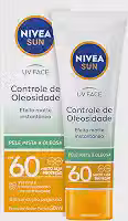 NIVEA SUN Protetor Solar Facial UV Face Controle de Oleosidade FPS 60 50ml, Muito Alta Proteção UVA/UVB, Efeito Matte, Controle do Brilho, Cuidado Diário