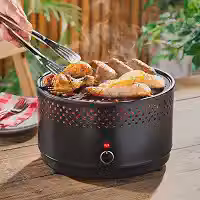Churrasqueira Portátil a Carvão para Churrasco, Mini Churrasqueira de Mesa Compacta, Fácil de Transportar para Camping, Apartamento e Área Externa, Ideal para Carnes, Peixes e Legumes
