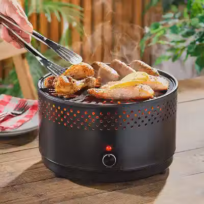 Churrasqueira Portátil a Carvão para Churrasco, Mini Churrasqueira de Mesa Compacta, Fácil de Transportar para Camping, Apartamento e Área Externa, Ideal para Carnes, Peixes e Legumes