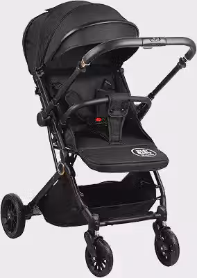 Carrinho de Bebê Passeio Vira Berço Compact com alça reversível Kids Baby Hércules Preto