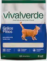 Viva Verde Areia Higiênica Biodegradável para Gatos Grãos Finos 4kg