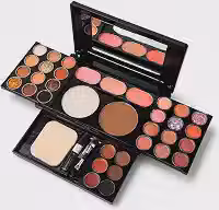 Kit Maquiagem Completo Profissional – Paleta com 24 Sombras Matte, Glitter e Cintilantes + Blush, Contorno, Iluminador e Pincéis | Alta Pigmentação e Longa Duração