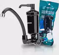 Hidrofiltros - Torneira de Cozinha Parede Pop com Filtro Purificador de Água Preta Hidrofiltros