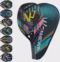 Raquete Beach Tennis Carbono 3K Profissional Com Capa Protetora Leve e Equilibrada
