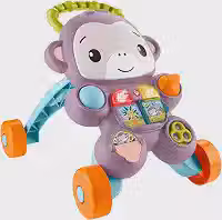 Andador Amigo Macaco Aprenda Comigo Brinquedo Bebê Fisher-Price Mattel. Atividades educativas com apoio para andar. Ideal a partir dos 9 meses.