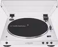 Toca-Discos Audio-Technica Sem Fio com acionamento automático por correia (Belt-Drive) AT-LP60XBT-WW, Branco/Branco, Bivolt 120/240V