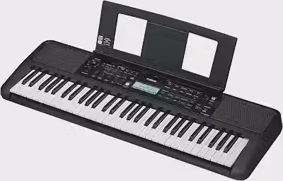 Teclado Arranjador Yamaha PSR‑E383 61 Teclas Sensíveis — 650 Timbres, Ritmos Automáticos, USB MIDI, Funções Educacionais, Ideal para Iniciantes e Intermediários