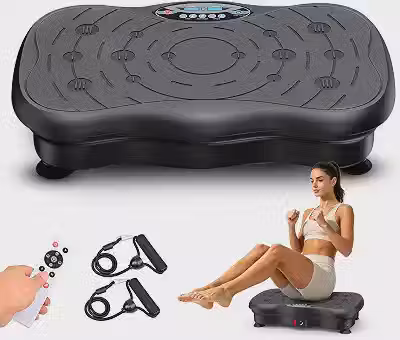 Mawuye Máquina De Exercício De Placa Vibratória Para Drenagem Linfática, Perda De Peso, Plataforma De Fitness De Vibração Para Treino De Corpo Inteiro, Equipamento De Treinamento Em Casa, Academia Es